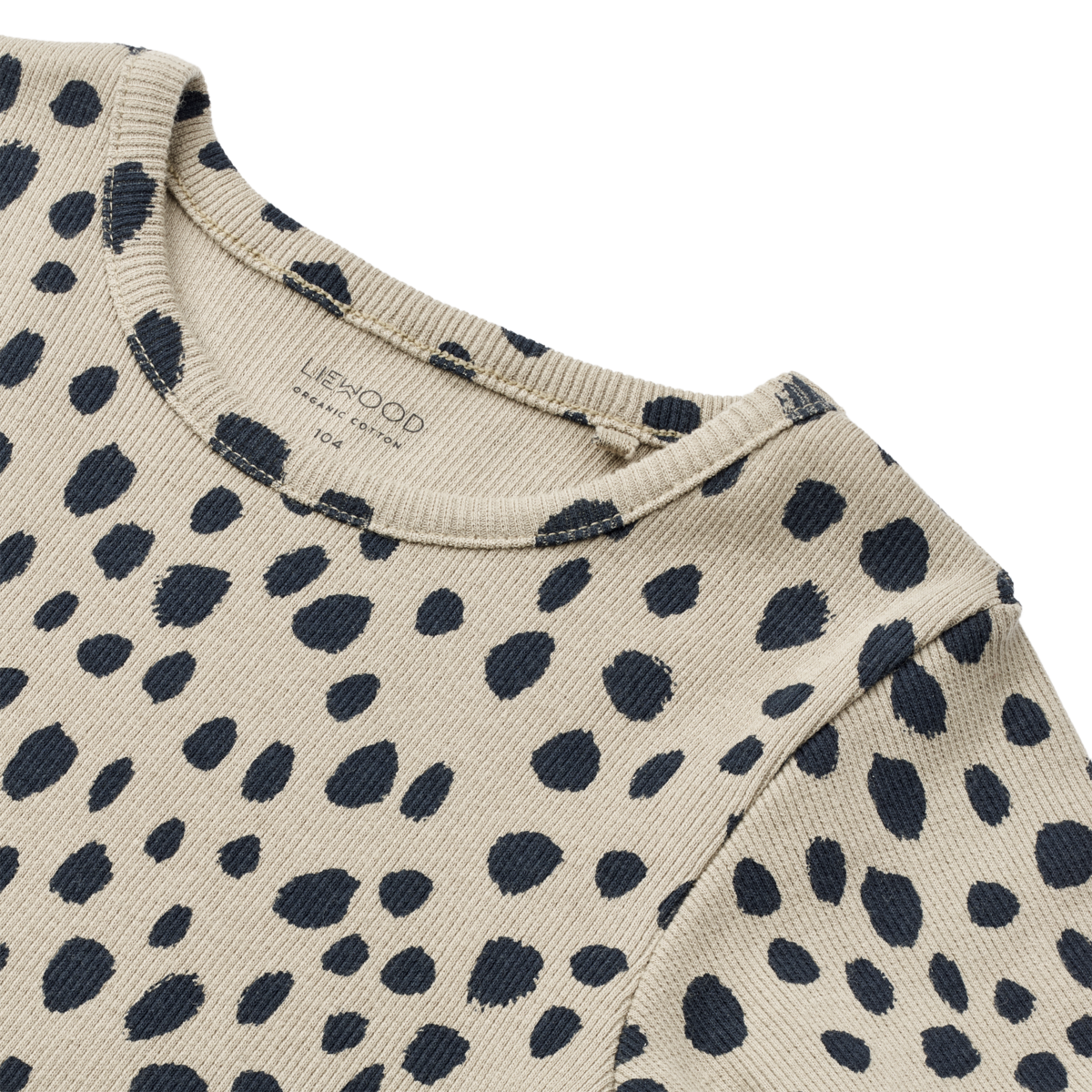 Geripptes T-Shirt Nieve 'Leo Spots/Mist'