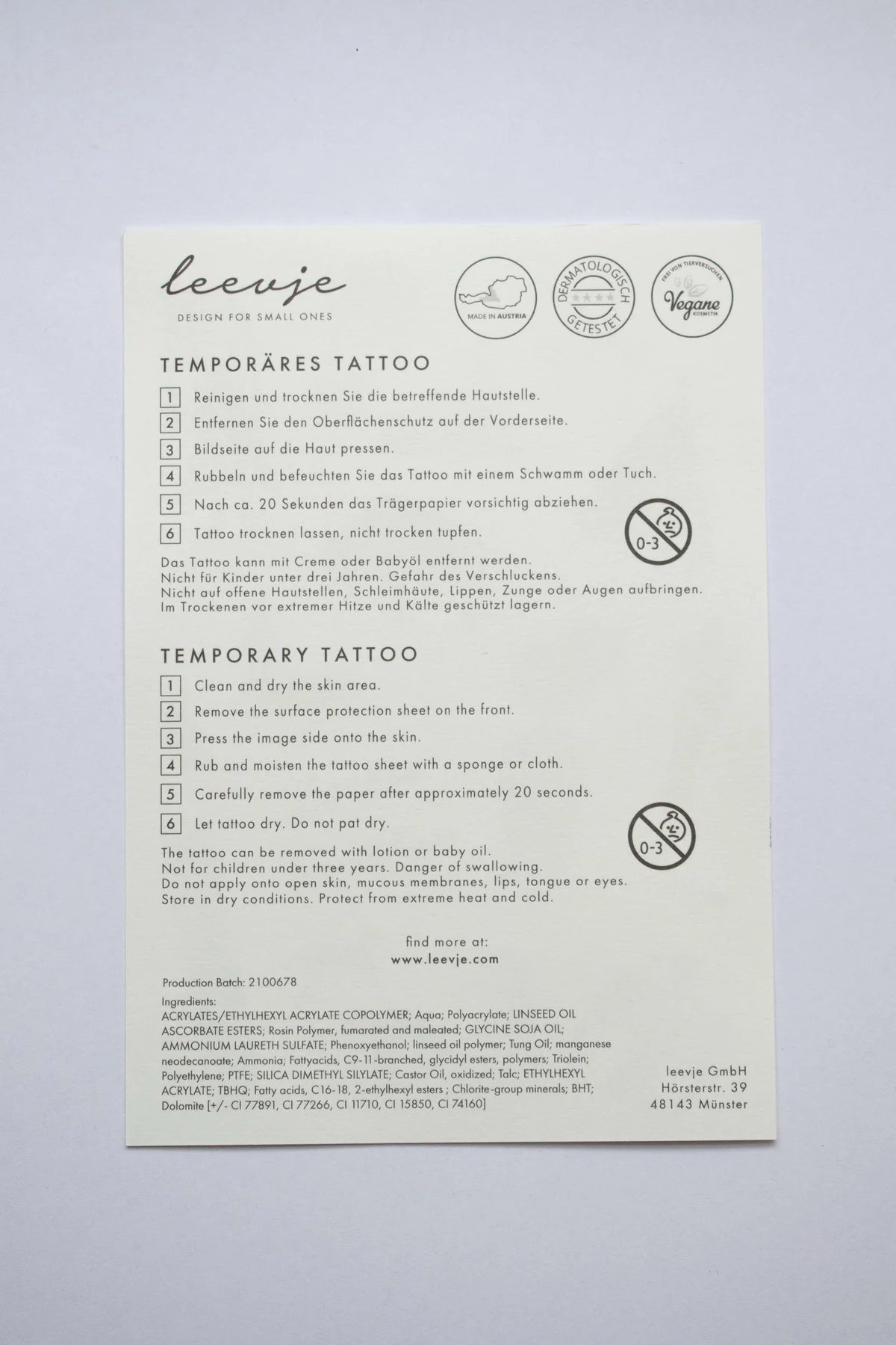 Organic Tattoos 'Universe' - The Little One • Family.Concept.Store.