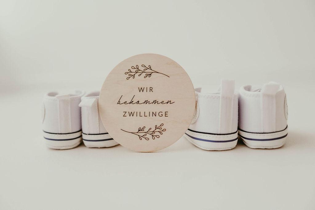 Meilensteinscheibe -Wir bekommen Zwillinge - The Little One • Family.Concept.Store.