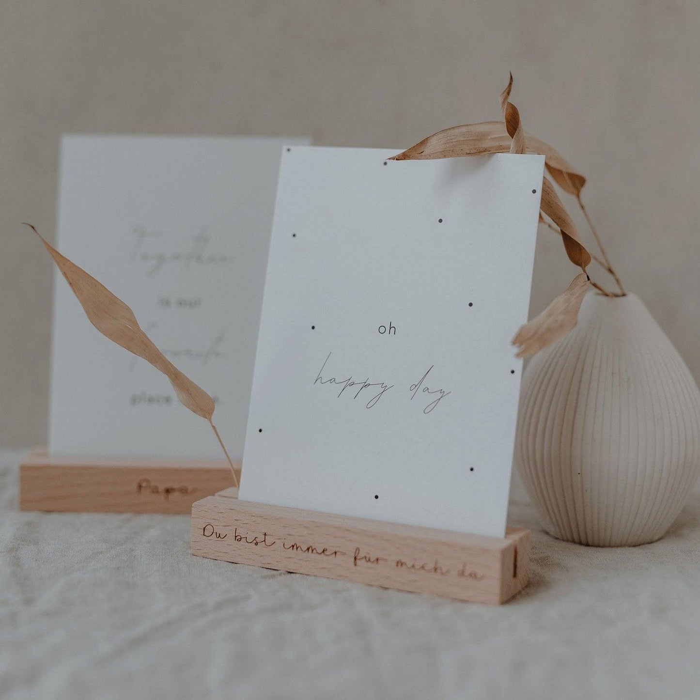 2er Set Karten-/Blumenhalter 'Papa' - The Little One • Family.Concept.Store.