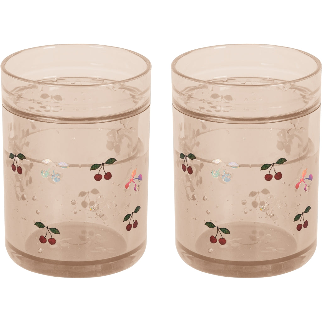 2er Set Glitzer-Becher 'Cherry' - The Little One • Family.Concept.Store. 