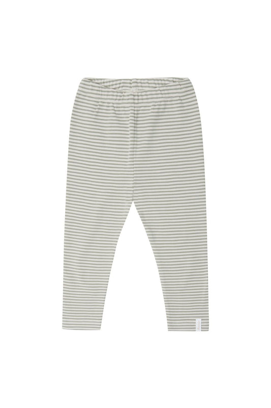 Jersey Leggings aus Bio-Baumwolle 'Green Stripes'