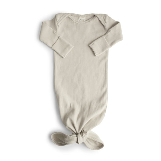 Ribbed Knotted Gown 'Ivory'