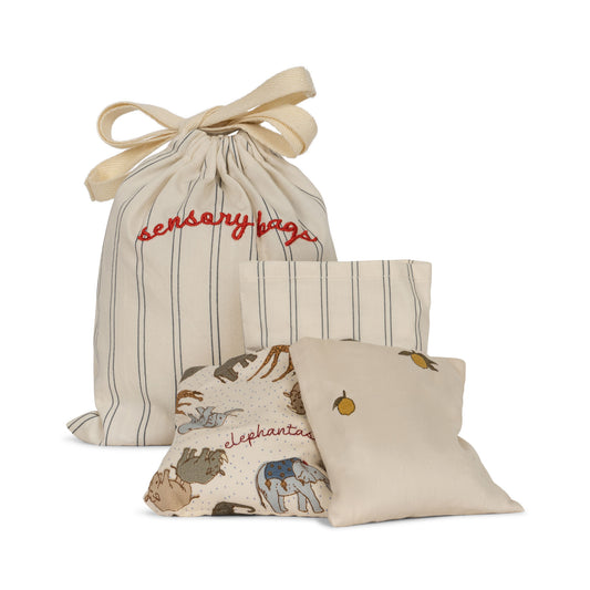 3er-Set Sensorische Kissen 'Blue Stripe' - The Little One • Family.Concept.Store.