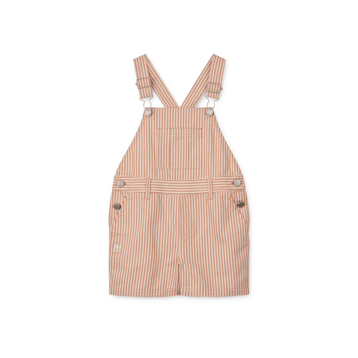 Gestreifte kurze Latzhose Venedict 'Tuscany Rose/Sandy'