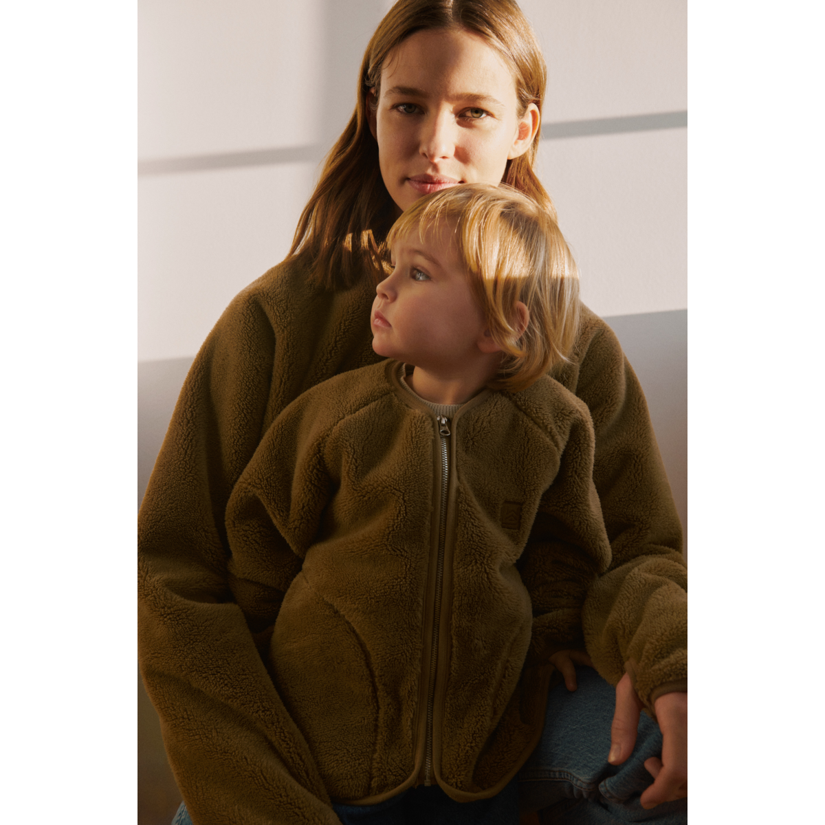 Jacke aus Teddyplüsch Calina Adult 'Oat'