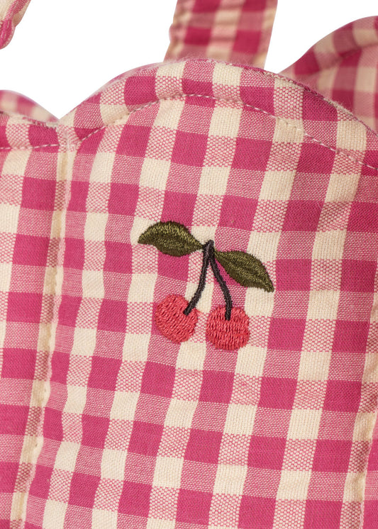 Puppentragetasche 'Bubblegum Check'