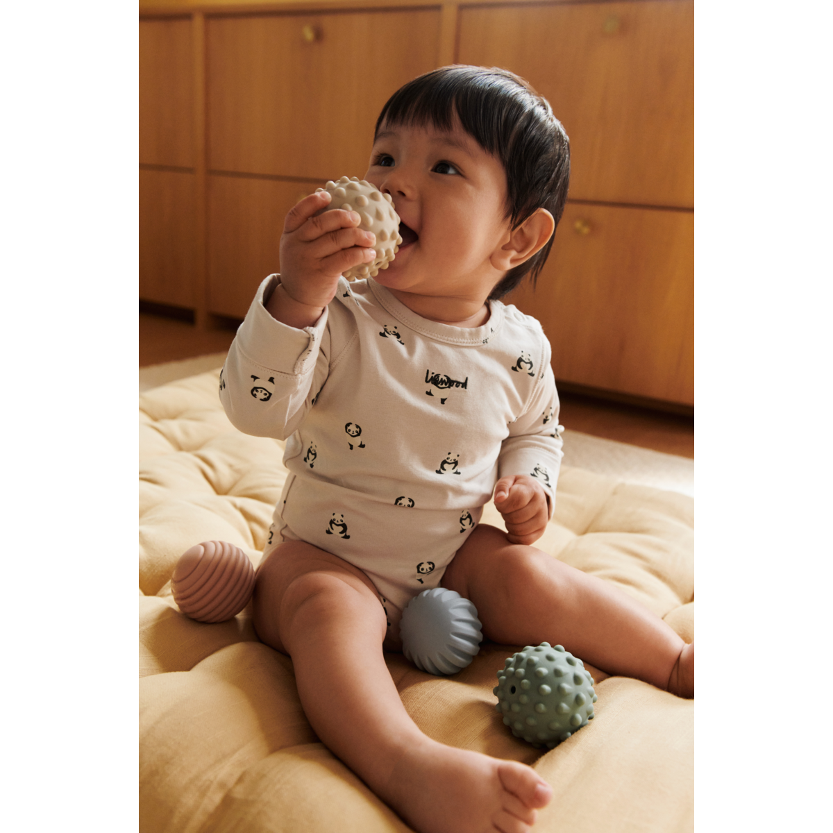 2er-Set Langarmbodys Yanni 'Mini Panda/Classic Navy Stripe/Mix'