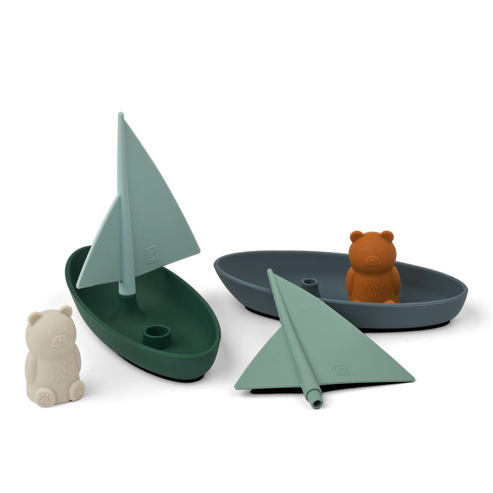 2er-Pack Spielzeugboote Ensley 'Whale Blue Multi Mix'