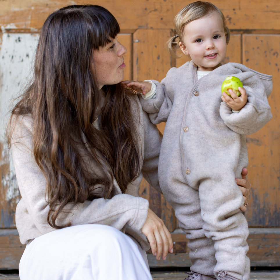 Wollfleece Overall 'Sand Melange' - The Little One • Family.Concept.Store. 