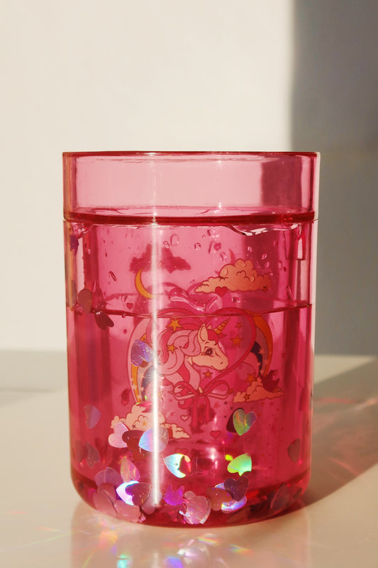 2er Set Glitzer-Becher 'Horn Stars'