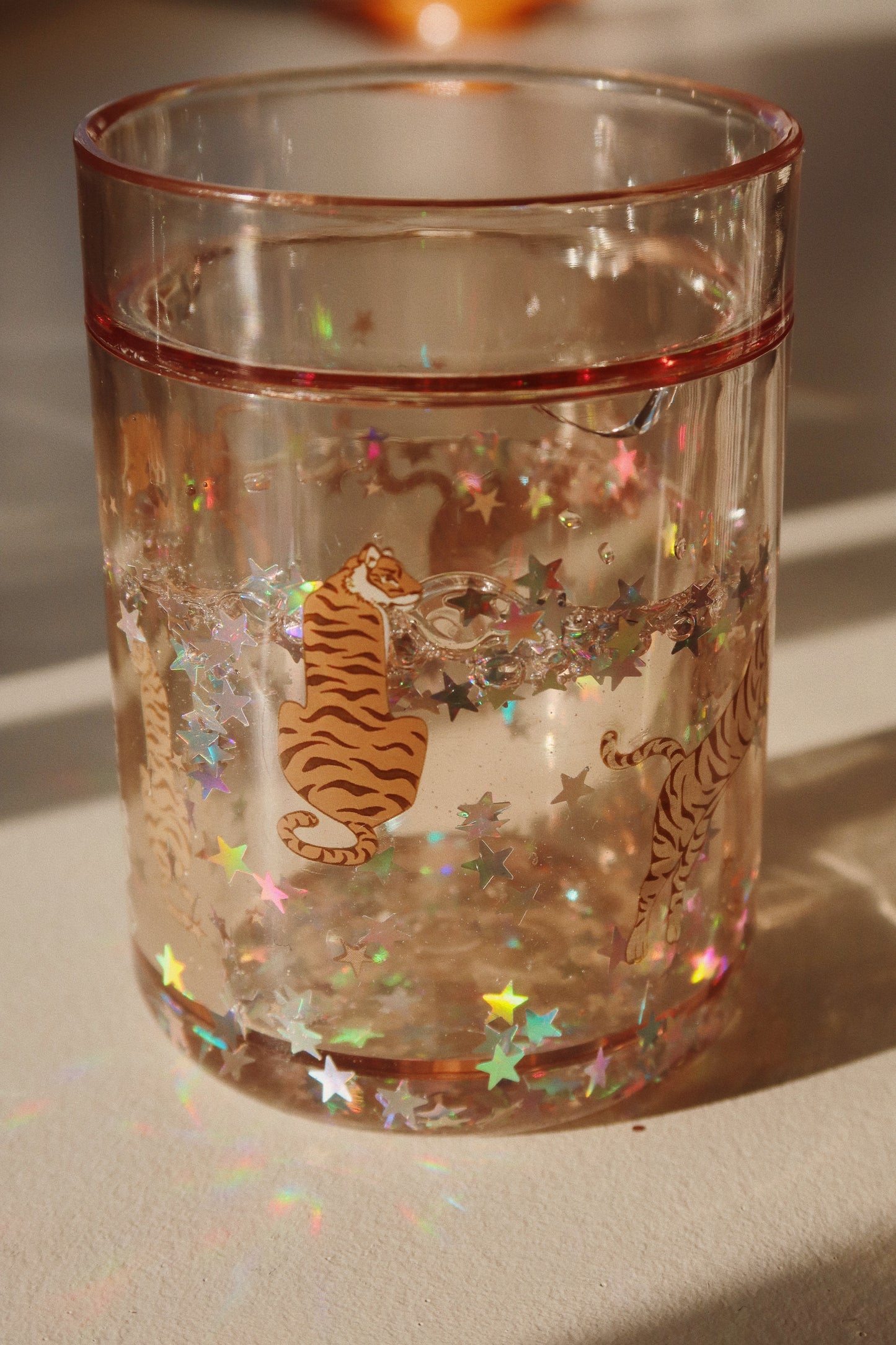 2er Set Glitzer-Becher 'Roar'