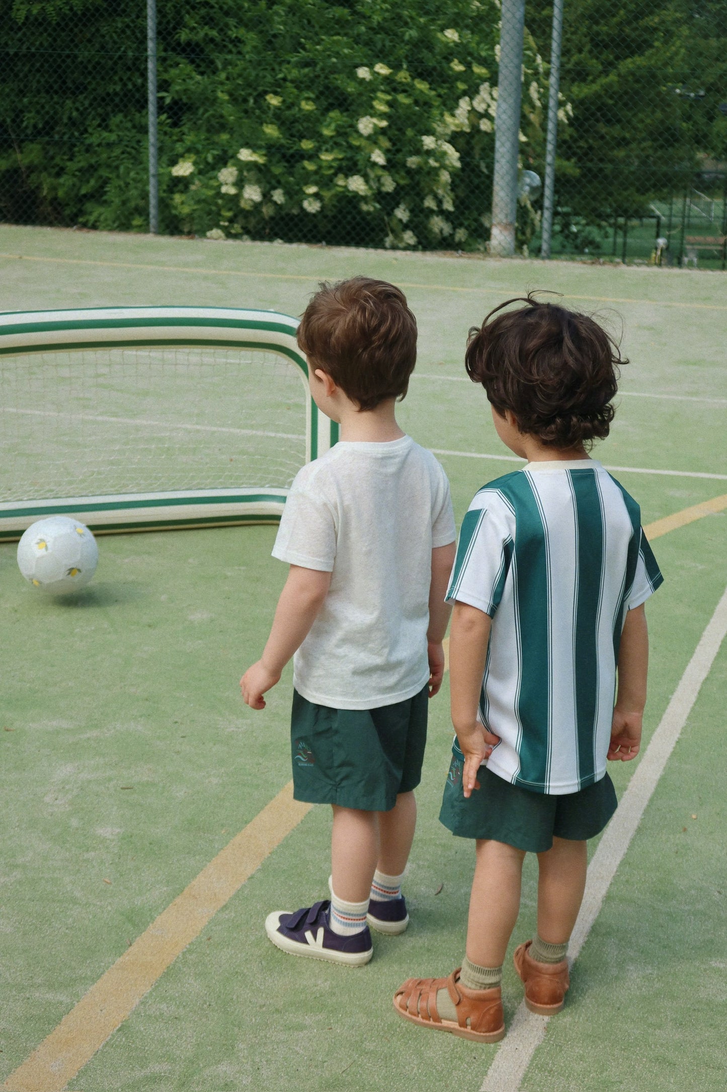 Aufblasbares Tor mit Ball 'Green Stripe'