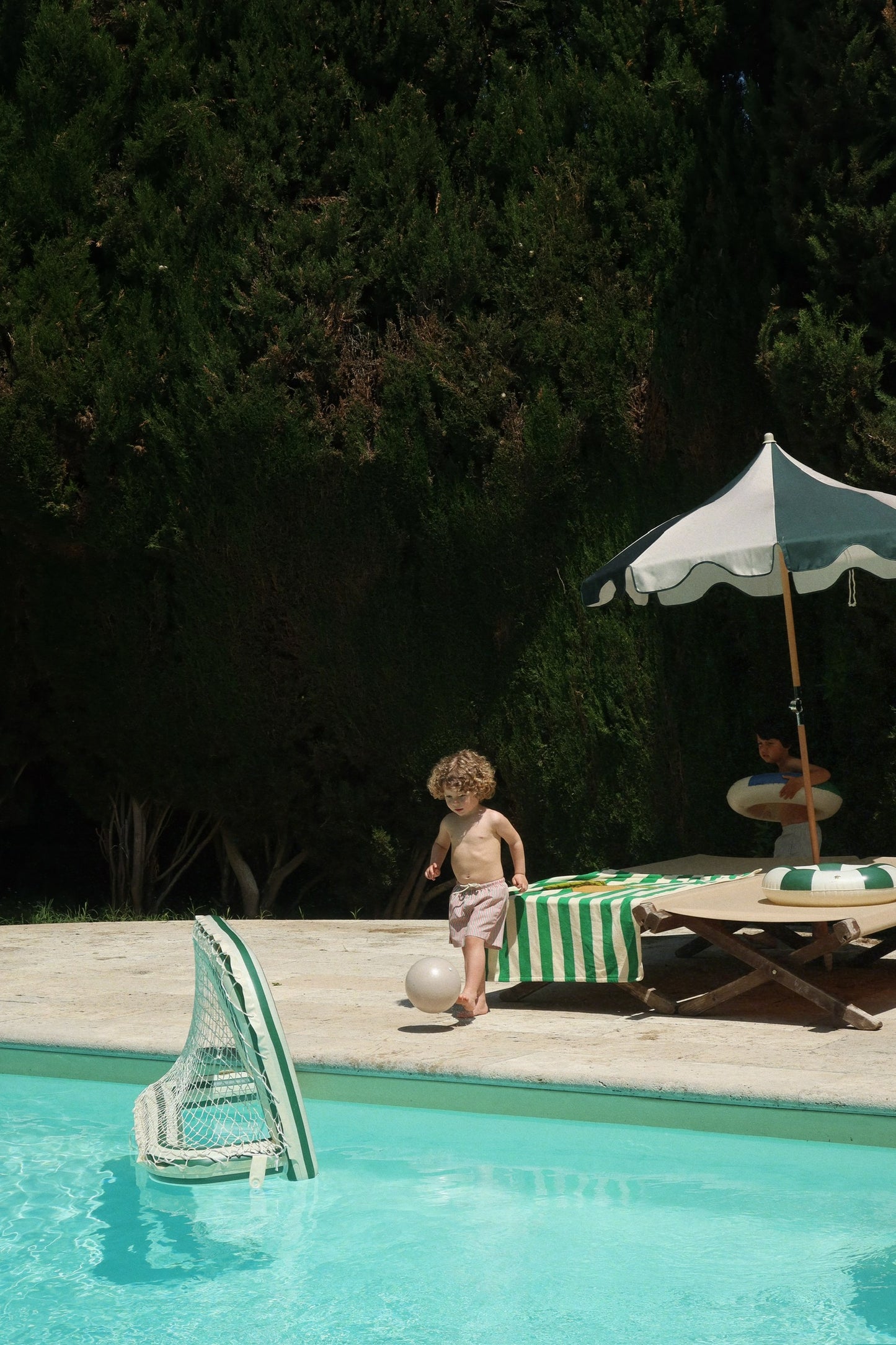 Aufblasbares Tor mit Ball 'Green Stripe'