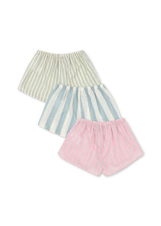3er-Pack Asli Shorts 'Basil/Orchid/Blue Stripe'