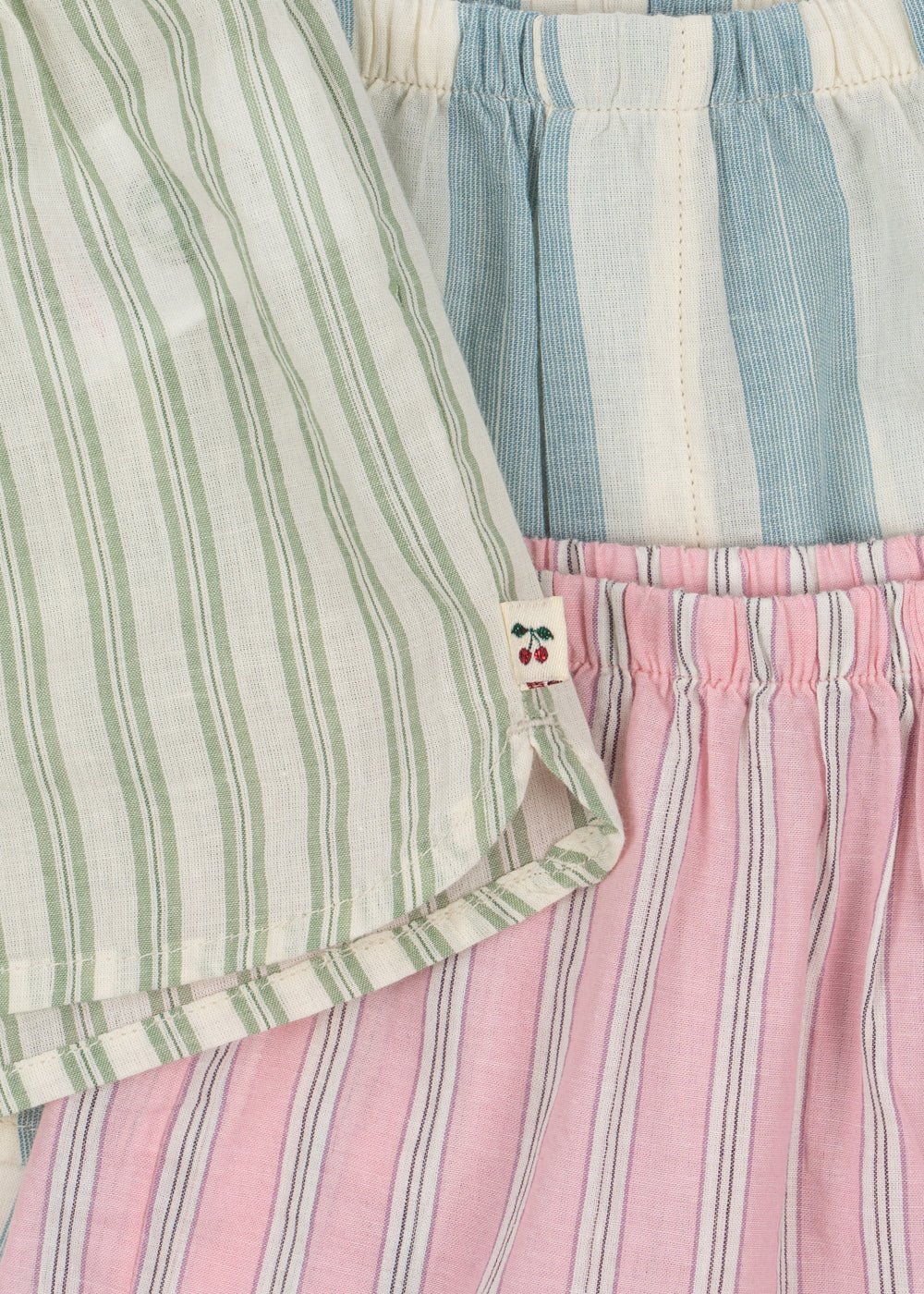 3er-Pack Asli Shorts 'Basil/Orchid/Blue Stripe'