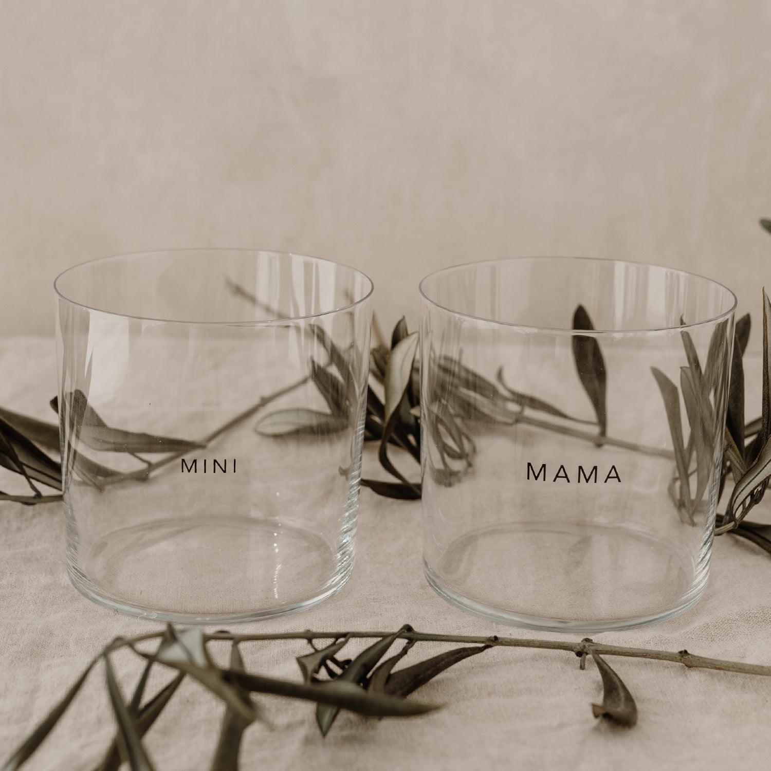 Trinkglas 2er Set 'Mama & Mini' - The Little One • Family.Concept.Store. 