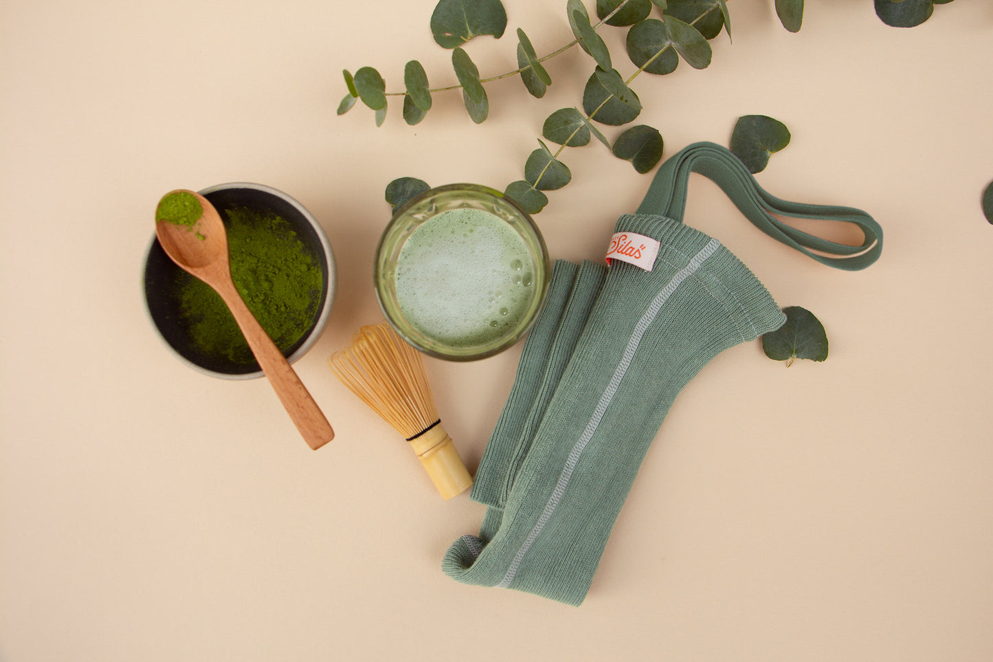 Strumpfhose Footless 'Matcha Oat Latte' - The Little One • Family.Concept.Store. 