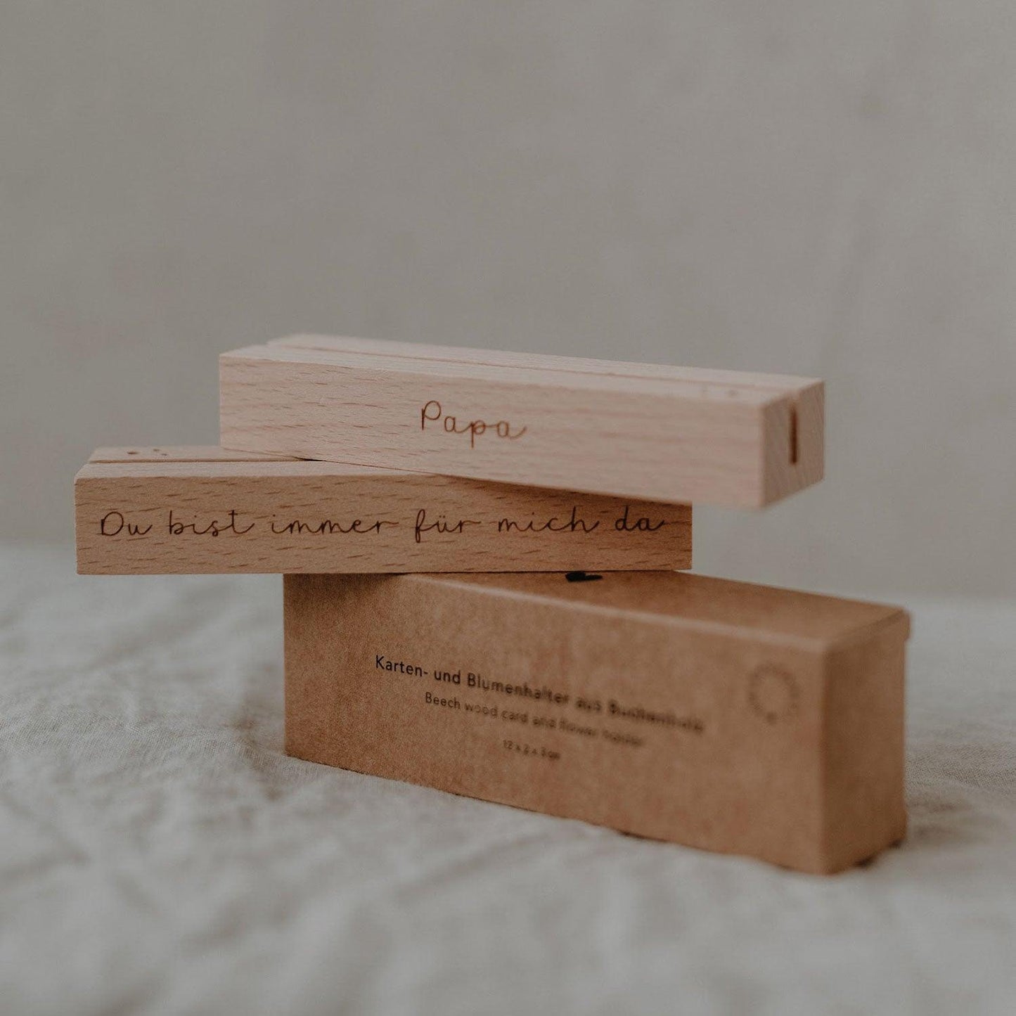 2er Set Karten-/Blumenhalter 'Papa' - The Little One • Family.Concept.Store. 