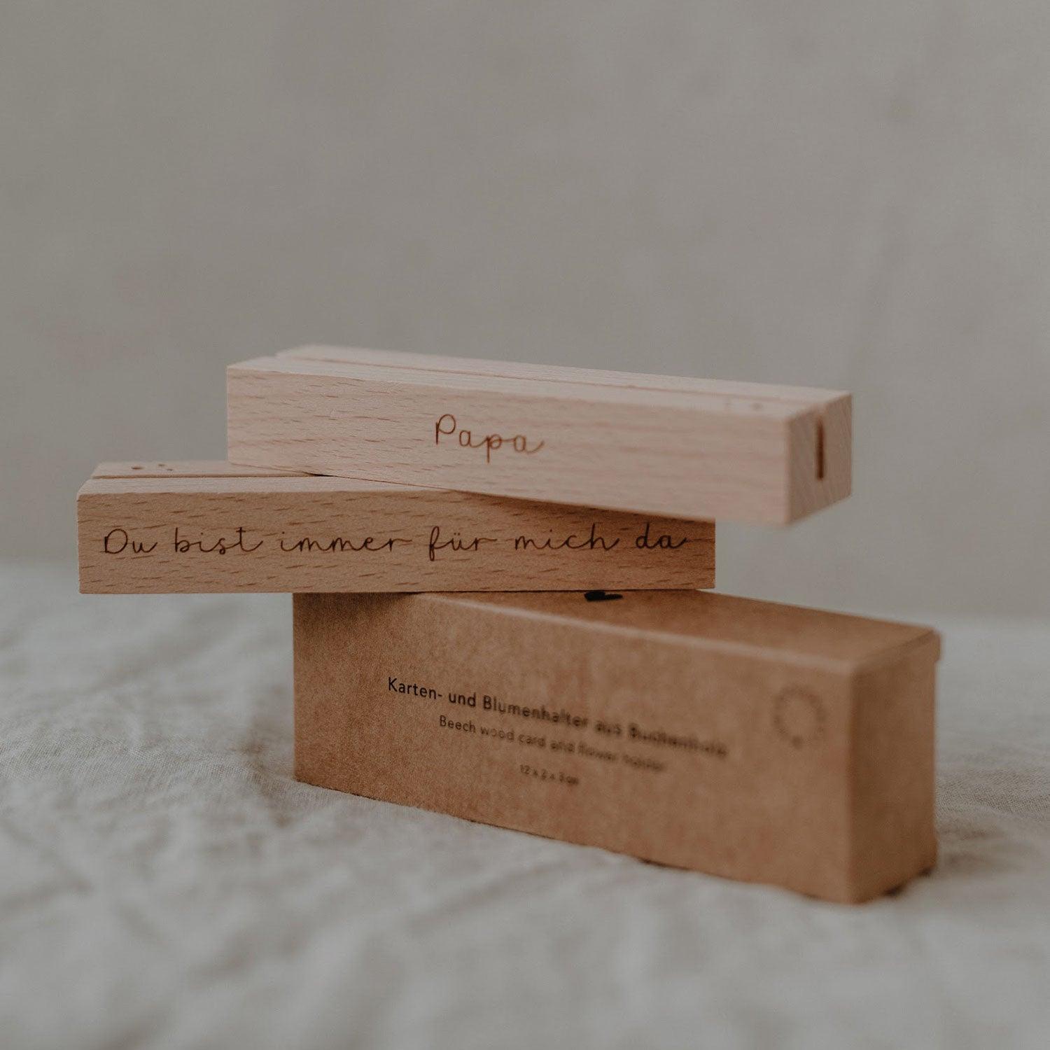 2er Set Karten-/Blumenhalter 'Papa' - The Little One • Family.Concept.Store. 